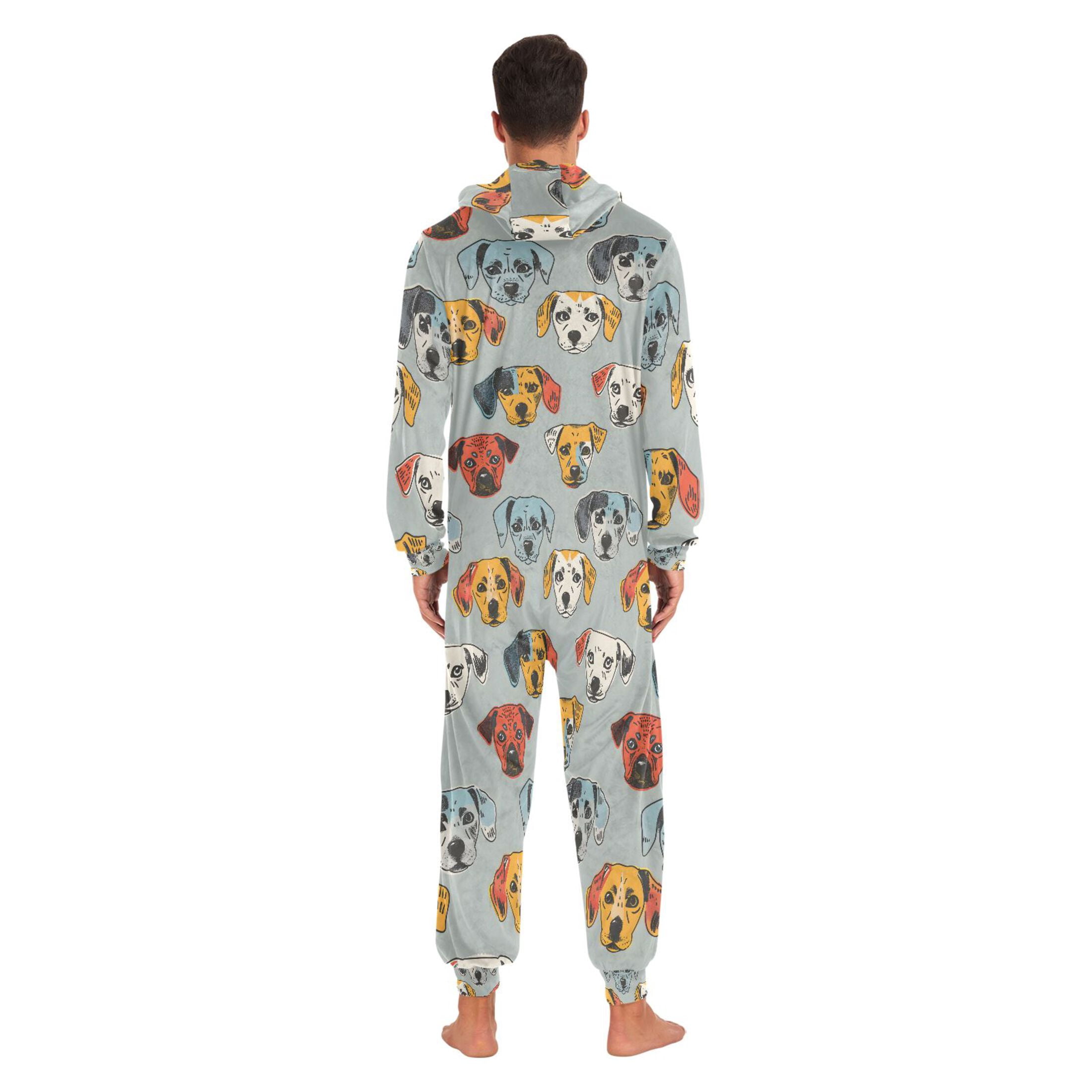 joogoo Dogs Cartoon-c1 Unisex Adults Onesies Pajamas Jumpsuits L