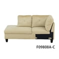 thumbnail image 5 of Hommoo Microfiber Modern Sectional Sofa, Living Room Furniture Set, L Shaped 4-Seat Couch Sofa for Home, Apartment, Dorm, 16'' Back Height, Beige(No Ottomans), 5 of 7