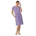 thumbnail image 3 of Aria Women's 100% Cotton Raglan Sleeve Smocked Neck 40" Sleepwear Gown, Sizes XS-5X, 3 of 7