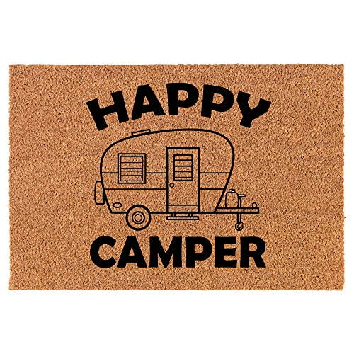 The Happy Campers Red ribbon Motor Home Camper in-door mat 60 x 40 cm 