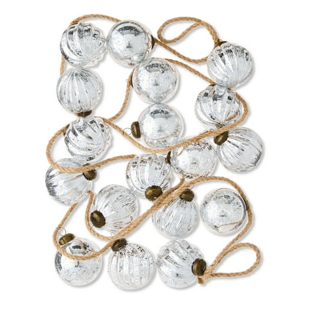Silver Shatterproof Ornament Christmas Garland, 72 in, by My Texas House