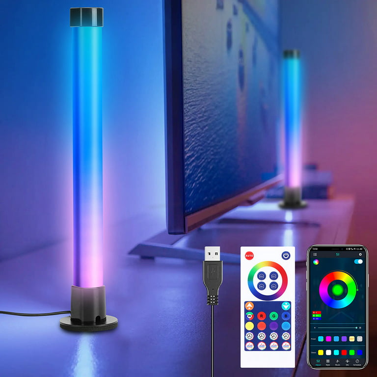  Smart LED Light Bar, 360° RGB Light Bars LED TV Backlight with  DIY Music Sync Modes Smart Bluetooth Control, 8 Scene Modes Color Light Bar  for Room Decoration, Gaming, PC, TV 