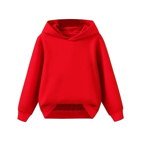Mercatoo Kids Boys Girls Solid Classic Hoodies Soft Hooded Pullover Sweatshirts for Children Basic Cotton Hoodie School Tops