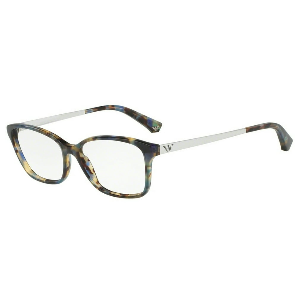 Emporio Armani Women's EA3026 5542 54 Cateye Metal Plastic Blue Clear