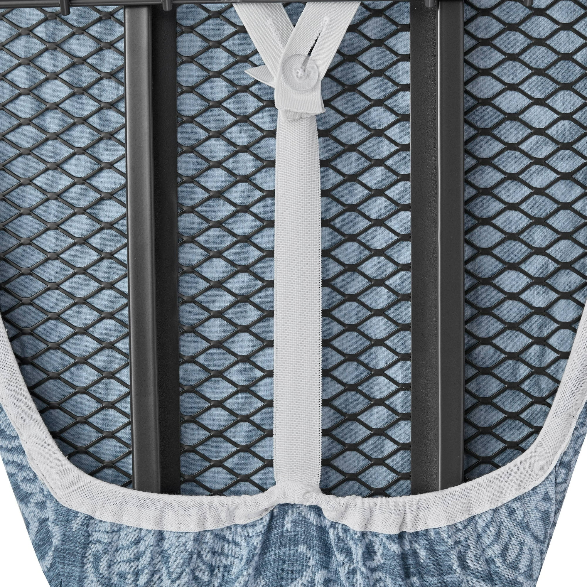 Better Homes & Gardens Ironing Board Cover-18x54, Cotton,Recycled Polyester Felt Padded, Reversible,Scorch Resistant, MulticolorDamask Blue/Gray Patern to Solid Blue,Cover Only-Boards Sold Separately