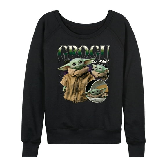 Star Wars - The Mandalorian Grogu Bootleg  - Wo Men's French Terry Long Sleeve Pullover