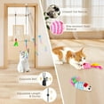 thumbnail image 4 of URRU Cat Toy,4 in 1 Indoor Cat Interactive Toys,14Pcs Durable Teaser Cat Toy Replacements,Interactive Cat Feather Toys with Hanging Door Kitten Wand Suction Cup Feathers Ball Mice Butterfly Streamer, 4 of 7