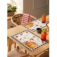 thumbnail image 5 of Placemats 1 Pack, Fall Woven Placemat, Linen Place Mats for Kitchen/Dining Tables, Orange Pumpkin Autumn Maple Leaf Sunflower Black Plaid Washable Table Mats for Party, 5 of 8