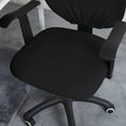 thumbnail image 4 of LAICAIW Housse de Chaise de Bureau Noire Résistante à l'Eau Extensible Jacquard Élastique Housses 2 Pcs pour Chaise d'Ordinateur de Bureau Housse Extensible, 4 of 7