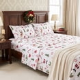 thumbnail image 2 of Gogreen Christmas Queen Sheet Set 4-Piece, Microfiber Bed Sheets Deep Pocket, Soft Breathable Wrinkle Resistant Holiday Bedding(Christmas Deer), 2 of 6
