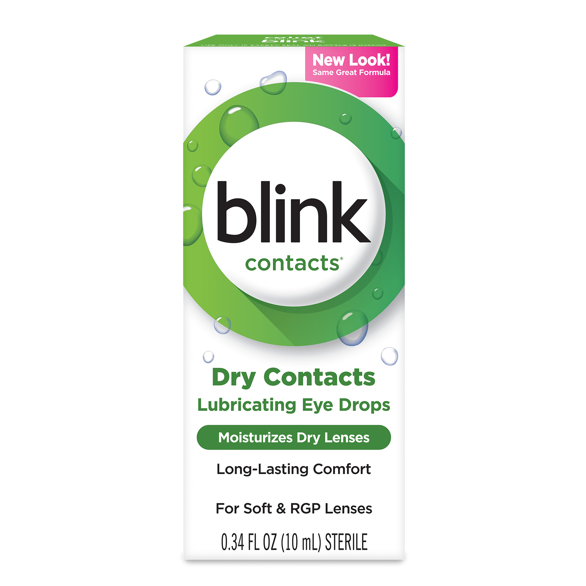 Blink Contacts Lubricating Eye Drops for Soft & RGP Lenses, 0.34 fl oz