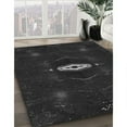 thumbnail image 2 of Ahgly Company Indoor Round Patterned Night Black Area Rugs, 6' Round, 2 of 6