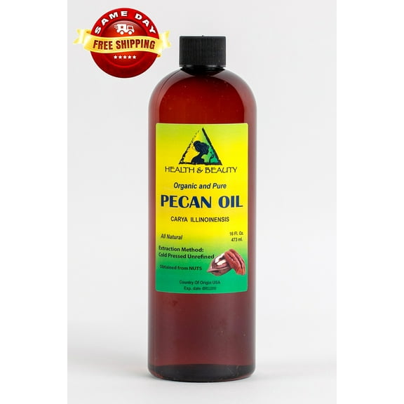 PECAN OIL UNREFINED ORGANIC CARRIER COLD PRESSED VIRGIN RAW PREMIUM PURE 64 OZ