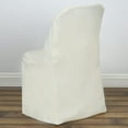 thumbnail image 2 of BalsaCircle 10 Ivory Solid Polyester Folding Chair Covers Slipcovers Linens, 2 of 7