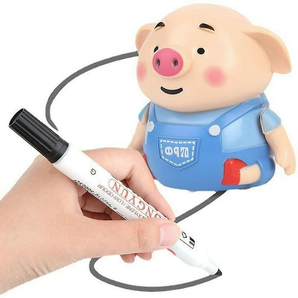 Line Following Robot Mini Inductive Robot Toy Following Line Toy Robot Kids Pig Robot Toys That Follow The Black Line You Draw