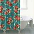 thumbnail image 4 of Boho Style Shower Curtain Pioneer Floral Floral Vintage Retro Shower Curtain for Bathroom Home Decor Bathtubs Waterproof Fabric Curtain with 12 Hooks 72x72in, 4 of 5