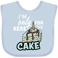 thumbnail image 3 of Inktastic Im Only Here for the Cake with Cake Slice Illustration Boys Baby Bib, 3 of 4