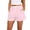 Pink, variant on Staron Women's Linen Shorts Casual Wide Leg Elastic Waist Comfortable Solid Color Vacation Beach Relaxed Shorts, Red L