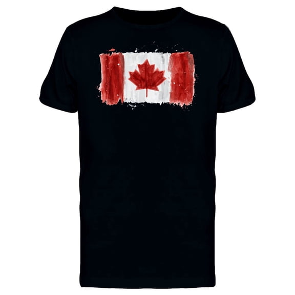 Brush Painting Of Canada Flag T-Shirt Men -Image by Shutterstock, Male Large