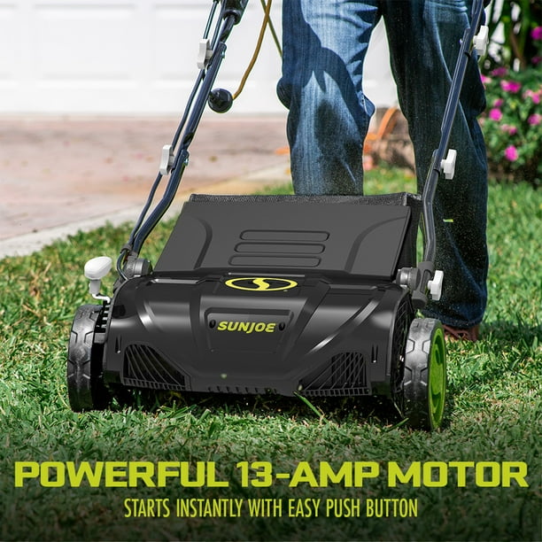 Sun Joe, Electric Lawn Dethatcher + Scarifier, 13-Amp, 15