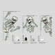 thumbnail image 5 of Bewildely Pegatinas de esqueleto de Halloween, pegatinas para ventana, pegatinas para puerta de pared de cristal para decoración de fiesta de Halloween Decoración del hogar Bewildely HA036937-00, 5 of 6