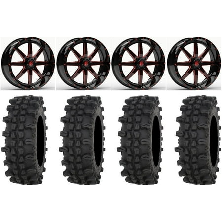 Fuel Maverick Red 20 Wheels 35 ACP Tires Kawasaki Mule Pro FXT Fuel Maverick Red 20 Wheels 35 ACP Tires Kawasaki Mule Pro FXT