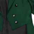 thumbnail image 5 of Zpzdpjkx Mens Color-Blocked Tailcoat Trendy Lapel Long Stage Show Long Sleeve Outerwear for Magician Performance Party Formal Coat, 5 of 7