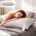 thumbnail image 3 of Tarmeek Quilted Pillow Core with PP Cotton Fill, 650g Low Profile Bed Pillow for Sleeping, 29x19 Inch Khaki Soft Supportive Pillow for Back Side and Stomach Sleepers, 3 of 6