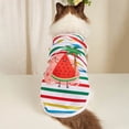 thumbnail image 3 of NIBOLOG Pet Vest Fruit Pattern Stripe Printing Elastic Hemming Pullover Type Comfy Dog Clothes for Home Wear, 3 of 8