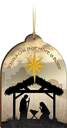P Graham Dunn The Nativity Wonderful Counselor Inspirational Hanging Christmas Ornament Size 5 x 3.25 Inches 