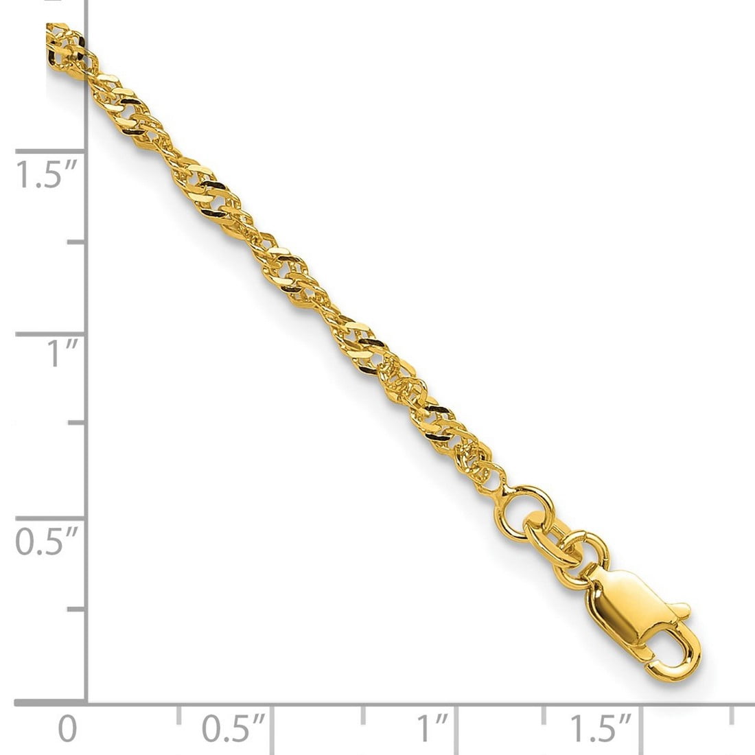 3mm 925 Sterling Silver Gold-tone Sparkle-Cut Polished Plus a 1in Extension Anklet 9 Inch Anklet for Women