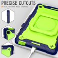 thumbnail image 2 of elitegadget Case for Samsung Galaxy Tab S6 Lite 10.4" 2024/2020/2022 - Heavy Duty Impact Resistant Case Cover with Rotating Ring Stand (Navy Blue/Green), 2 of 5