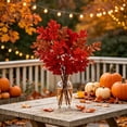 thumbnail image 2 of 2 Pack Artificial Maple Leaf Bouquet, Fall Harvest Thanksgiving Decor, Vase Filler Photography Props For Indoor Outdoor Gift, 2 of 6