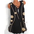 thumbnail image 1 of U.Vomade T-Shirt d'Été pour Femme Grande Taille Imprimé à Col en V Sans Manches Débardeur Décontracté, 1 of 2