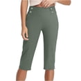 thumbnail image 2 of JJHGVB Capri Pants for Women Petite Capris for Women Petite Length Hiking Pants High Waisted Crop Work Pants Summer Casual Slacks Yoga Dress Pant Yoga Pants Summer Pants Mint Green 3XL, 2 of 7