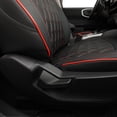 thumbnail image 2 of Custom Fit Bronco Sport Car Seat Covers for Ford Bronco Sport Base,Big Bend,Heritage 2021 2022 2023 - Breathable Leather Auto Seat Covers(Full Set,Black with Red Trim), 2 of 5