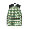 thumbnail image 1 of Disketp Light Green Squares Mochila Ligera Clásica con Múltiples Bolsillos, Mochila Casual para Hombre y Mujer, Ideal para Escuela, Trabajo y Viajes, 1 of 6