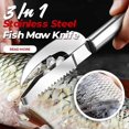 thumbnail image 5 of Multi-function Fish Scaler For Chef, Stainless Steel Seafood Tool Efficiently Processes Fish And Shrimp, Chef's Kitchen Utility Knife, Durable Food, 5 of 5