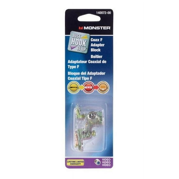 Monster 140072-00 Just Hook It Up Coax "F" Grounding Block