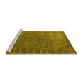 thumbnail image 2 of Ahgly Company Machine Washable Indoor Square Oriental Yellow Industrial Area Rugs, 7' Square, 2 of 4