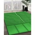thumbnail image 3 of Ahgly Company Tapis Rond Lavable en Machine Intérieur Transitionnel Vert, 7 Pieds Rond, 3 of 7