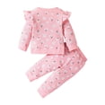 thumbnail image 3 of Gyratedream 2Pcs Baby Girls Fall Winter Clothes Long Sleeve Crew Neck Sweatshirt Tops Sweatpants Outfits Clothing Sets, 3 of 8