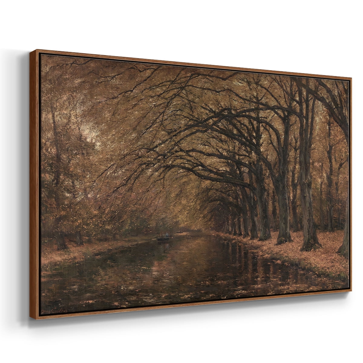 Vintage Landscape-CCCXXXII By Wexford Home Framed in Walnut Wood Gallery Wrapped Canvas 27 in. x 41 in.