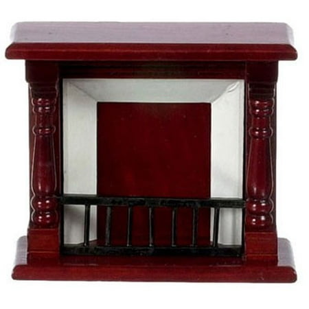 - Dollhouse Mahogany Victorian Miniature Fireplace