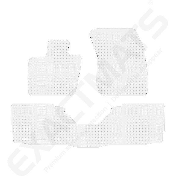 ExactMats - Premium Clear Overlay Floor Mats, Made In USA - Fits Ford Fusion 2017-2020 / 2 Front & Uni-Rear Mats