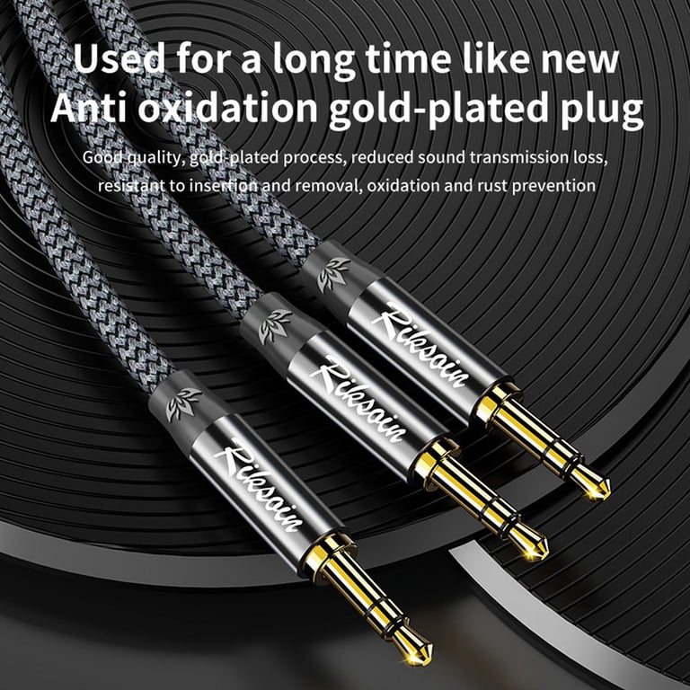 RadioShack Y-Splitter – 3.5mm Male Stereo To Dual Male – 3ft Cable – 4200429