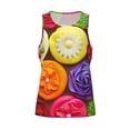 thumbnail image 4 of Fotbe Brightly Colored Cupcakes Pattern Men's Quick Dry Workout Tank Top Gym Muscle Tee Fitness Bodybuilding Sleeveless T Shirt Breathable Workout Shirt-Small, 4 of 9