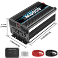thumbnail image 2 of 8000 Watt Pure Sine Wave Power Inverter 24V DC to 110V 120V Converter for Family RV Off Grid Solar System Car with Type-C Ports 3 AC Power Outlets USB Ports LCD Display and Remote Control,Black, 2 of 4