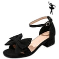 thumbnail image 5 of CHICVOMEY Women's Block Heel Dress Sandals Comfortable Open Toe Ankle Strap Low Chunky Heels with Bow Knot for Special Occasions Party Wedding&Daily Wear, 5 of 8