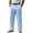 Blue, variant on Men's Cotton Linen Solid Color Casual Trousers, Belt Loop Pants for Business Casual, Spring Summer and Daily Wear,Blue,M